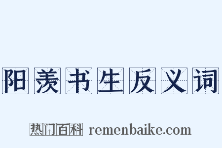 阳羡书生反义词是什么意思的图片